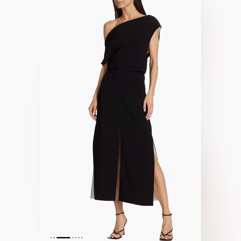 SOLD🎉🎉Proenza Schouler Rosa dress size 4 black with white color block lining